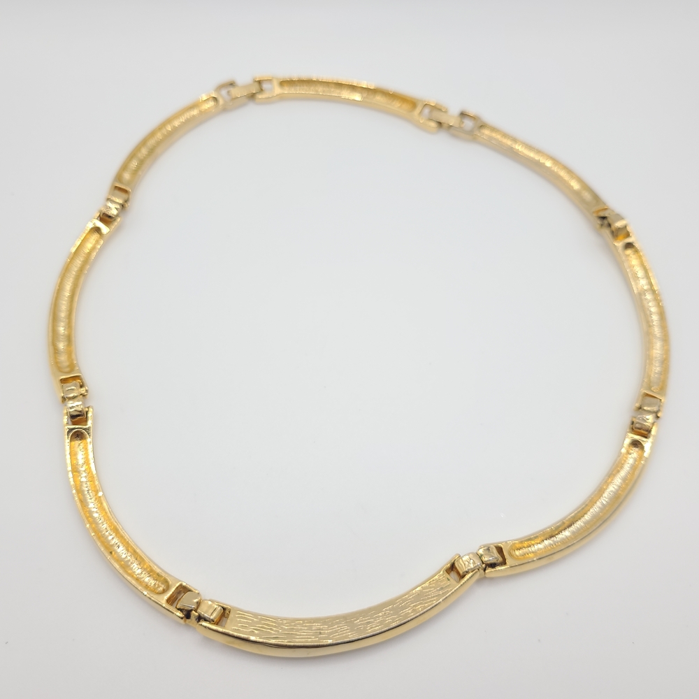 Vintage Gold Tone Crystal Choker Necklace with Extension - Picture 11 of 11